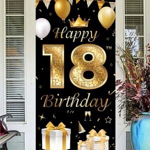 🖤💛 Gold and Black 18th Birthday Party Decorations